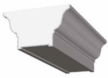 Interior beam molding 003 EPS foam profile with plaster coating for decorative ceiling and beam details