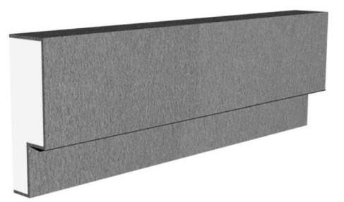 Exterior trim molding profile in EPS foam with flexible cementitious coating