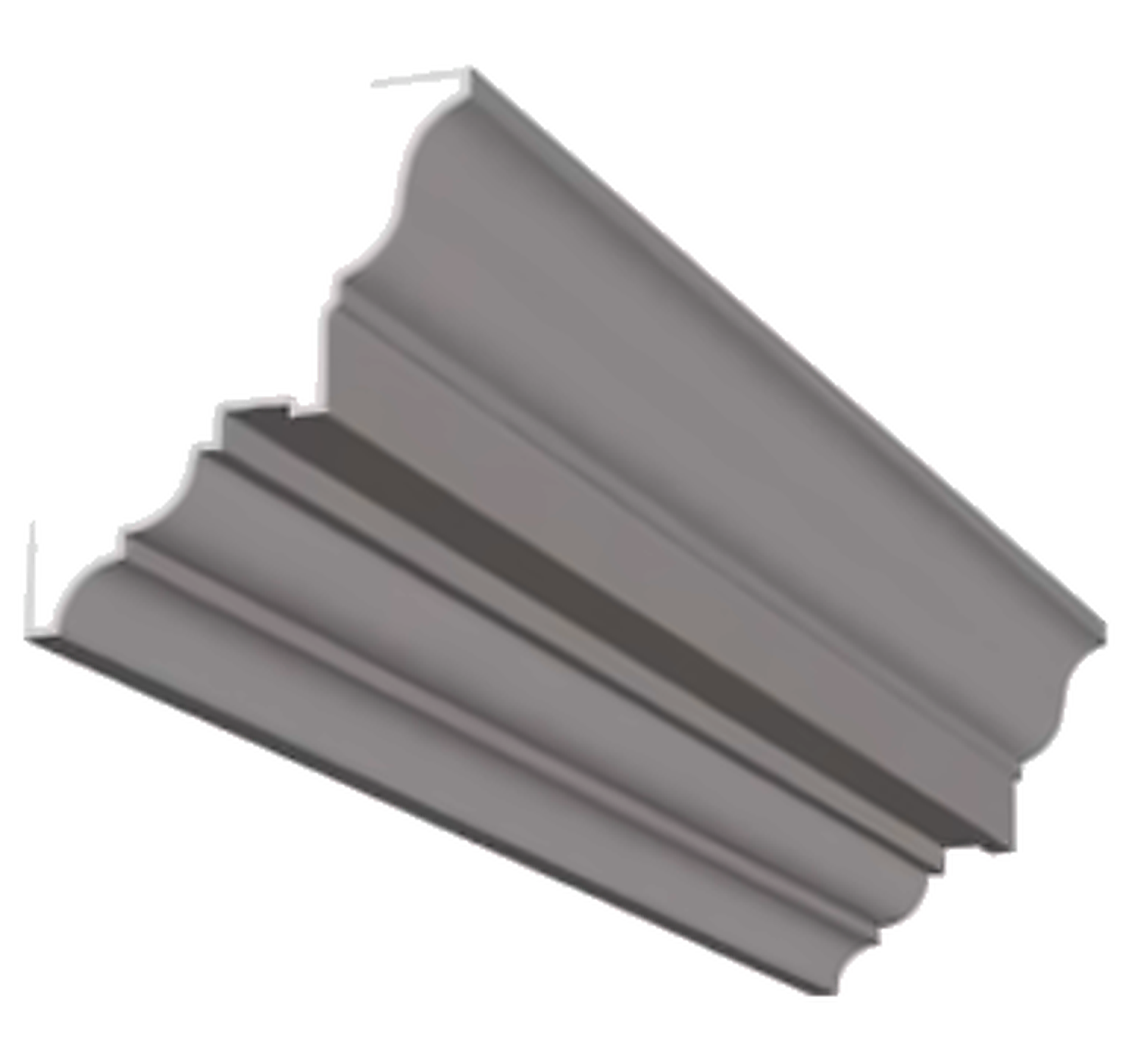 Interior beam molding 5 1/4 inch by 4 9/16 inch EPS foam profile with plaster coating for decorative ceiling and beam details