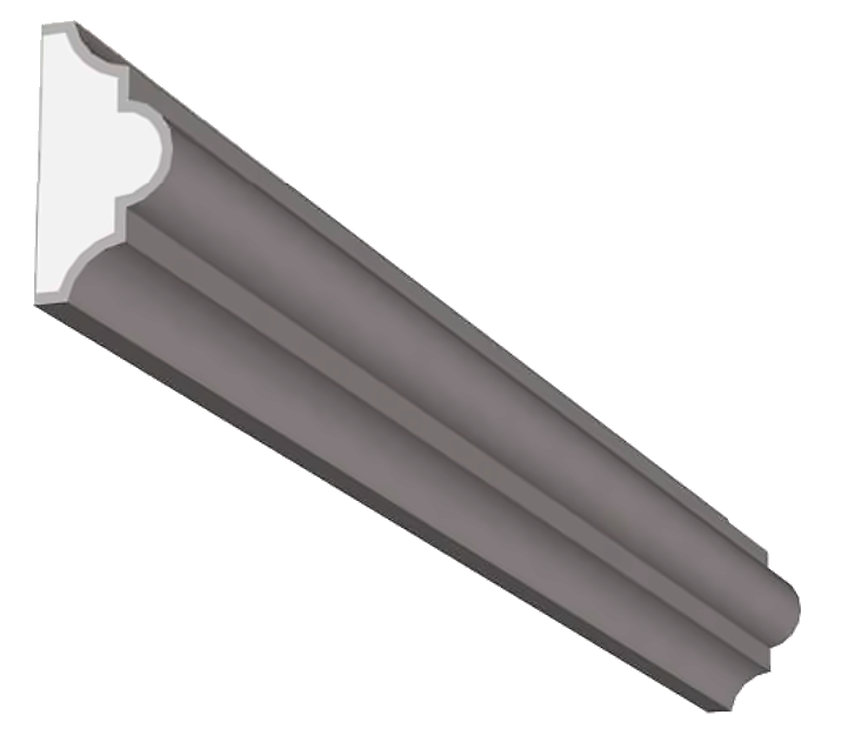 Interior ceiling trim molding EPS foam profile with plaster coating for decorative ceiling and wall transitions