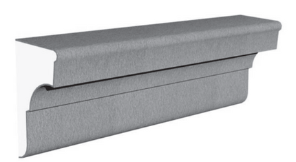 Exterior sill molding profile in EPS foam with flexible cementitious coating