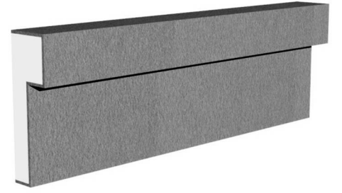 Exterior trim molding profile in EPS foam with flexible cementitious coating