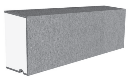 Exterior sill molding profile in EPS foam with flexible cementitious coating