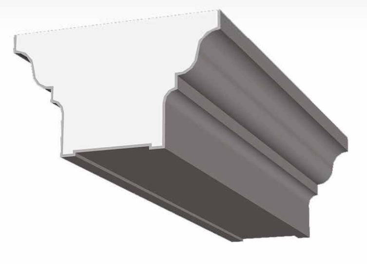 Interior beam molding 002 10 inch by 6 inch EPS foam profile with plaster coating for decorative ceiling and beam details